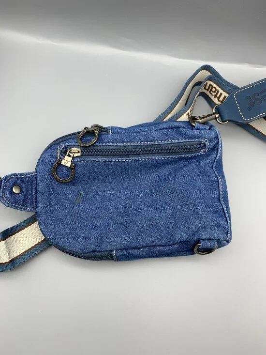 NWOT Montana West Denim Crossbody Purse Aztec Print Boho/Hippie Country Western - Picture 4 of 11